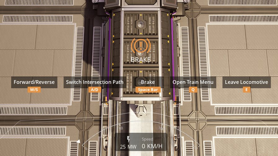 The UI while driving an Electric Locomotive